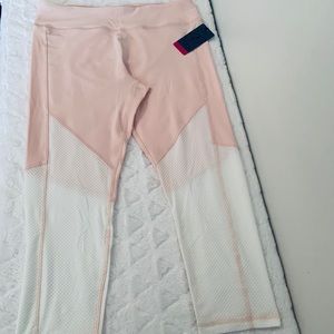 🤍NYL Baby Pink and White Workout Pants-New🤍